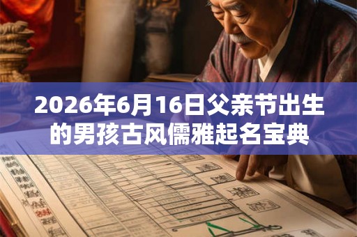 2026年6月16日父亲节出生的男孩古风儒雅起名宝典