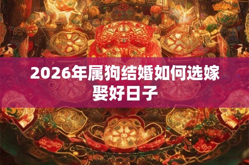 2026年属狗结婚如何选嫁娶好日子 2026年属狗结婚如何选嫁娶好日子