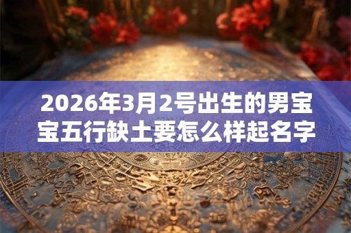 2026年3月2号出生的男宝宝五行缺土要怎么样起名字