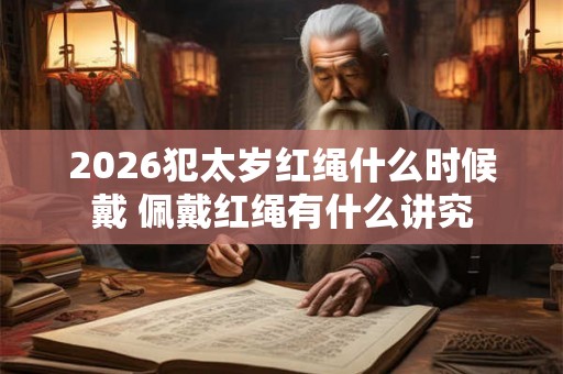 2026犯太岁红绳什么时候戴 佩戴红绳有什么讲究