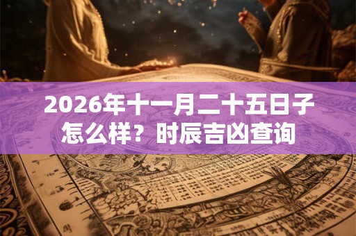 2026年十一月二十五日子怎么样？时辰吉凶查询