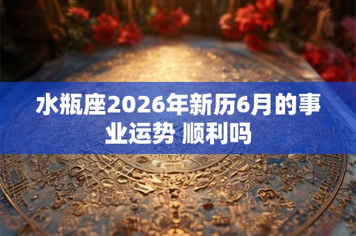 水瓶座2026年新历6月的事业运势 顺利吗