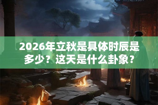 2026年立秋是具体时辰是多少？这天是什么卦象？