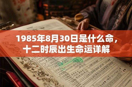 1985年8月30日是什么命,十二时辰出生命运详解 1985年8月30日是什么命,十二时辰出生命运详解