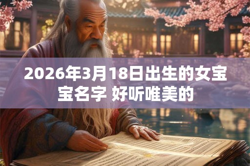 2026年3月18日出生的女宝宝名字 好听唯美的 2026年3月18日出生的女宝宝名字 好听唯美的