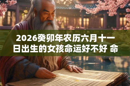 2026癸卯年农历六月十一日出生的女孩命运好不好 命理详解