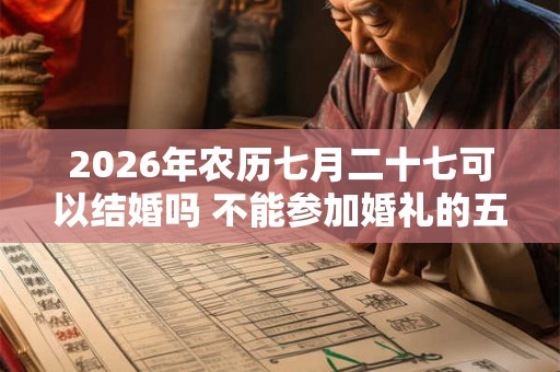 2026年农历七月二十七可以结婚吗 不能参加婚礼的五类人