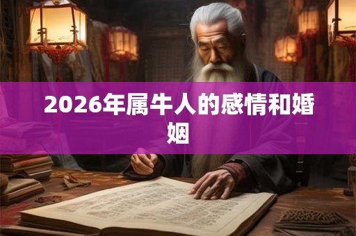2026年属牛人的感情和婚姻
