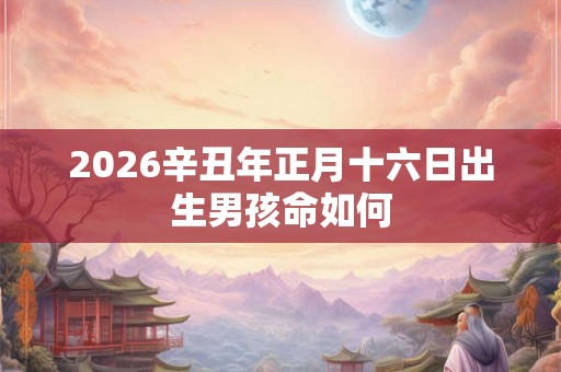 2026辛丑年正月十六日出生男孩命如何