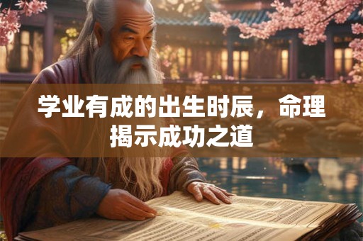 学业有成的出生时辰，命理揭示成功之道