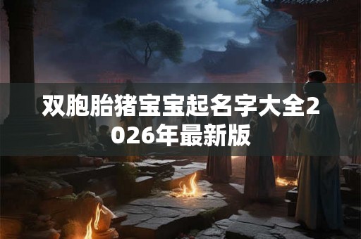 双胞胎猪宝宝起名字大全2026年最新版