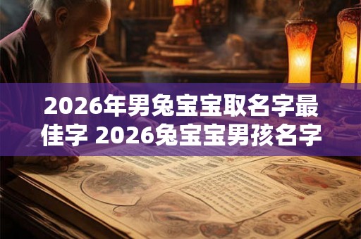 2026年男兔宝宝取名字最佳字 2026兔宝宝男孩名字推荐