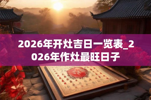 2026年开灶吉日一览表_2026年作灶最旺日子 2026年开灶吉日一览表_2026年作灶最旺日子