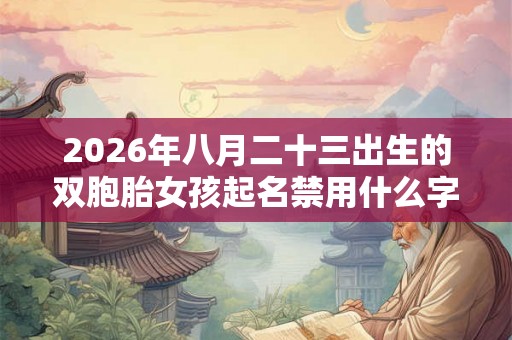 2026年八月二十三出生的双胞胎女孩起名禁用什么字，五行属什么
