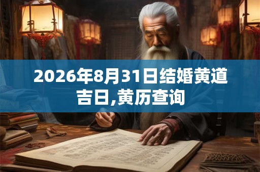 2026年8月31日结婚黄道吉日,黄历查询
