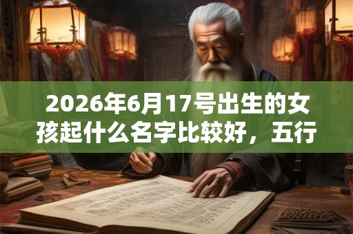 2026年6月17号出生的女孩起什么名字比较好，五行属什么
