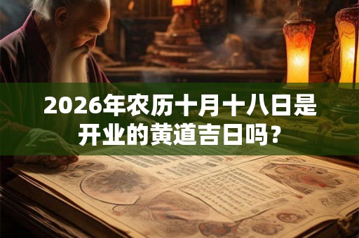 2026年农历十月十八日是开业的黄道吉日吗？