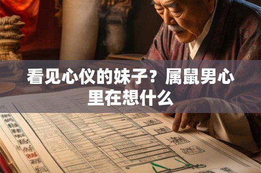 看见心仪的妹子?属鼠男心里在想什么 看见心仪的妹子?属鼠男心里在想什么