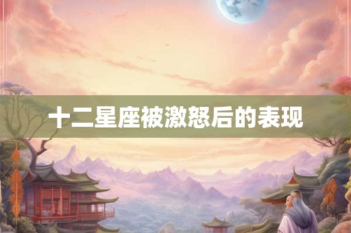 十二星座被激怒后的表现