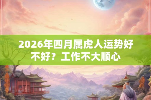 2026年四月属虎人运势好不好?工作不大顺心 2026年四月属虎人运势好不好?工作不大顺心