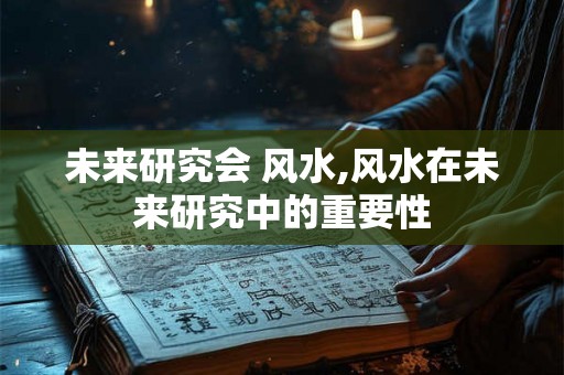 未来研究会 风水,风水在未来研究中的重要性