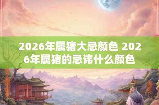 2026年属猪大忌颜色 2026年属猪的忌讳什么颜色