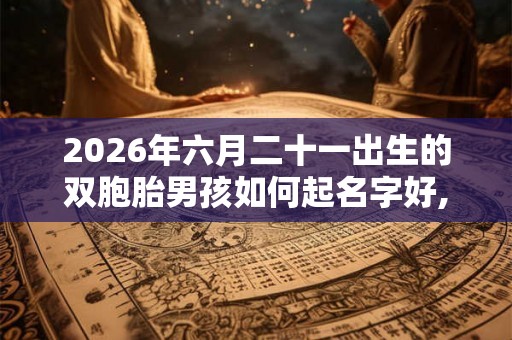 2026年六月二十一出生的双胞胎男孩如何起名字好,五行属什么？