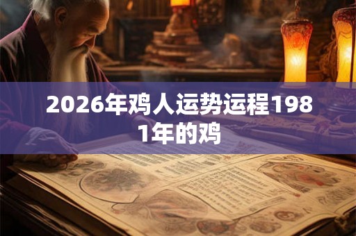 2026年鸡人运势运程1981年的鸡