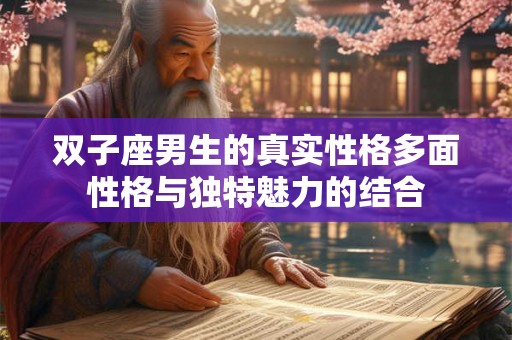 双子座男生的真实性格多面性格与独特魅力的结合