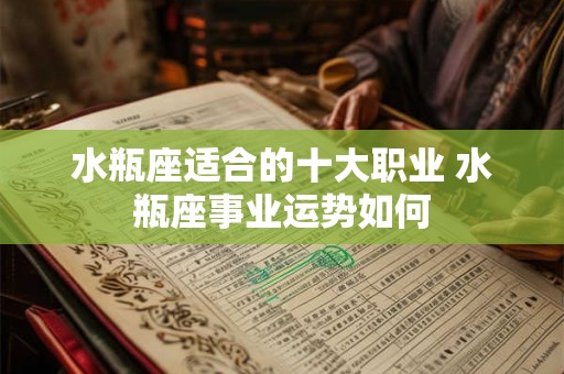 水瓶座适合的十大职业 水瓶座事业运势如何