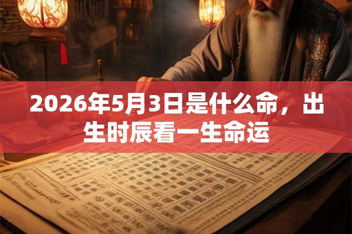 2026年5月3日是什么命,出生时辰看一生命运 2026年5月3日是什么命,出生时辰看一生命运