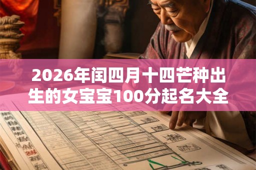 2026年闰四月十四芒种出生的女宝宝100分起名大全！