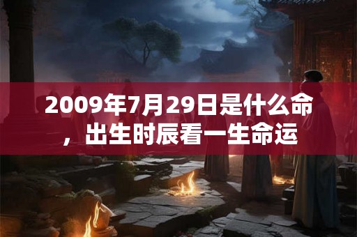 2009年7月29日是什么命，出生时辰看一生命运