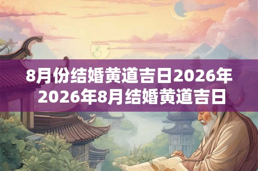 8月份结婚黄道吉日2026年 2026年8月结婚黄道吉日是哪天