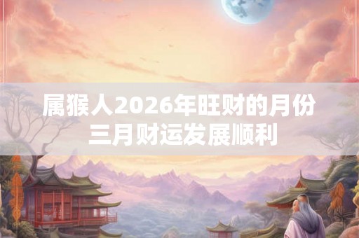 属猴人2026年旺财的月份 三月财运发展顺利 属猴人2026年旺财的月份 三月财运发展顺利