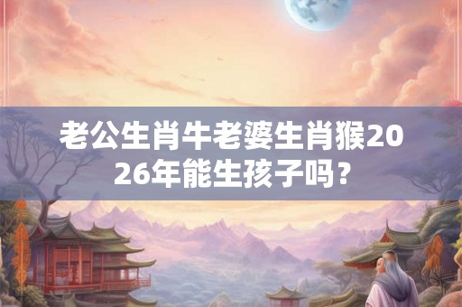 老公生肖牛老婆生肖猴2026年能生孩子吗？