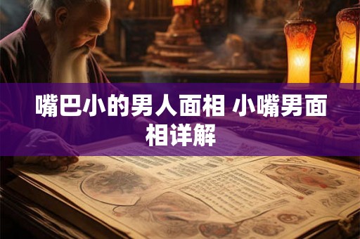 嘴巴小的男人面相 小嘴男面相详解