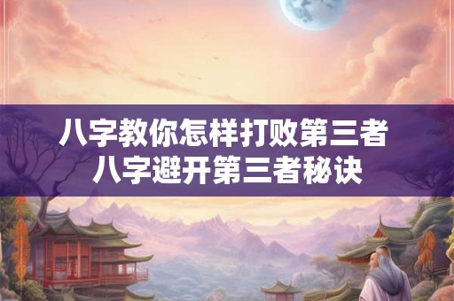 八字教你怎样打败第三者 八字避开第三者秘诀