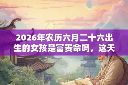 2026年农历六月二十六出生的女孩是富贵命吗，这天的卦象如何？