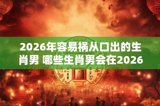 2026年容易祸从口出的生肖男 哪些生肖男会在2026年容易祸从口出