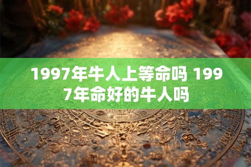 1997年牛人上等命吗 1997年命好的牛人吗