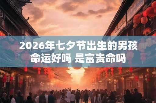 2026年七夕节出生的男孩命运好吗 是富贵命吗