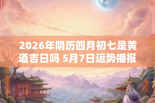 2026年阴历四月初七是黄道吉日吗 5月7日运势播报