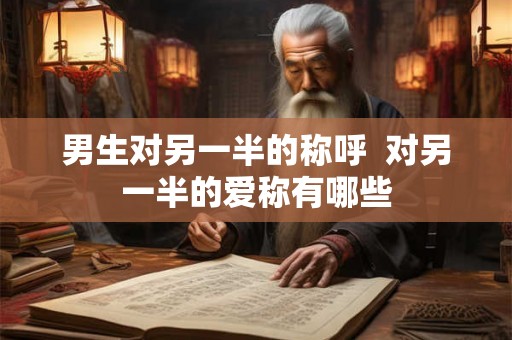 男生对另一半的称呼  对另一半的爱称有哪些