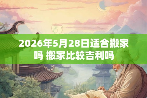 2026年5月28日适合搬家吗 搬家比较吉利吗