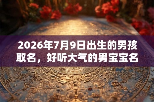 2026年7月9日出生的男孩取名，好听大气的男宝宝名字