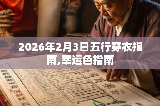 2026年2月3日五行穿衣指南,幸运色指南 2026年2月3日五行穿衣指南,幸运色指南