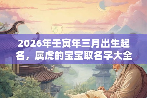 2026年壬寅年三月出生起名，属虎的宝宝取名字大全
