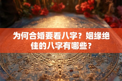 为何合婚要看八字？姻缘绝佳的八字有哪些？