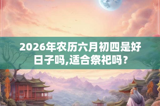 2026年农历六月初四是好日子吗,适合祭祀吗？